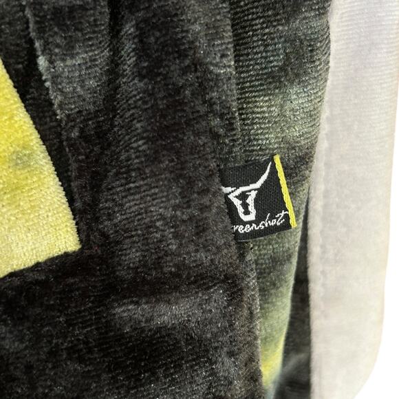 Screenshot Men’s Tie Dye Velour Track Jacket Yellow Black Size L Streetwear - Picture 5 of 6